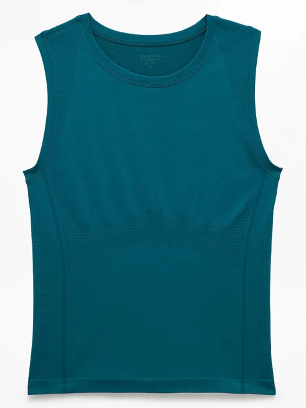 Athleta Large Teal Seamless Workout Tank Top Mesh Athletic